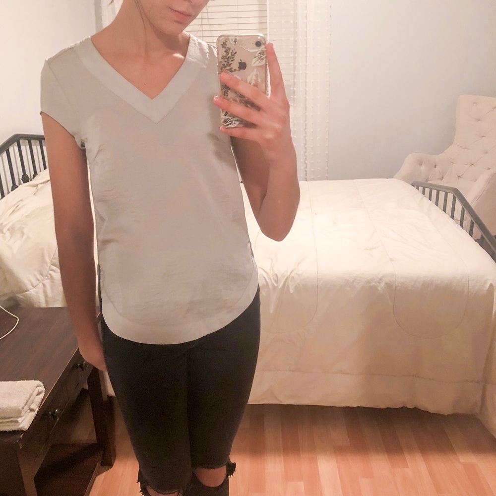 NWT Sage green v neck top